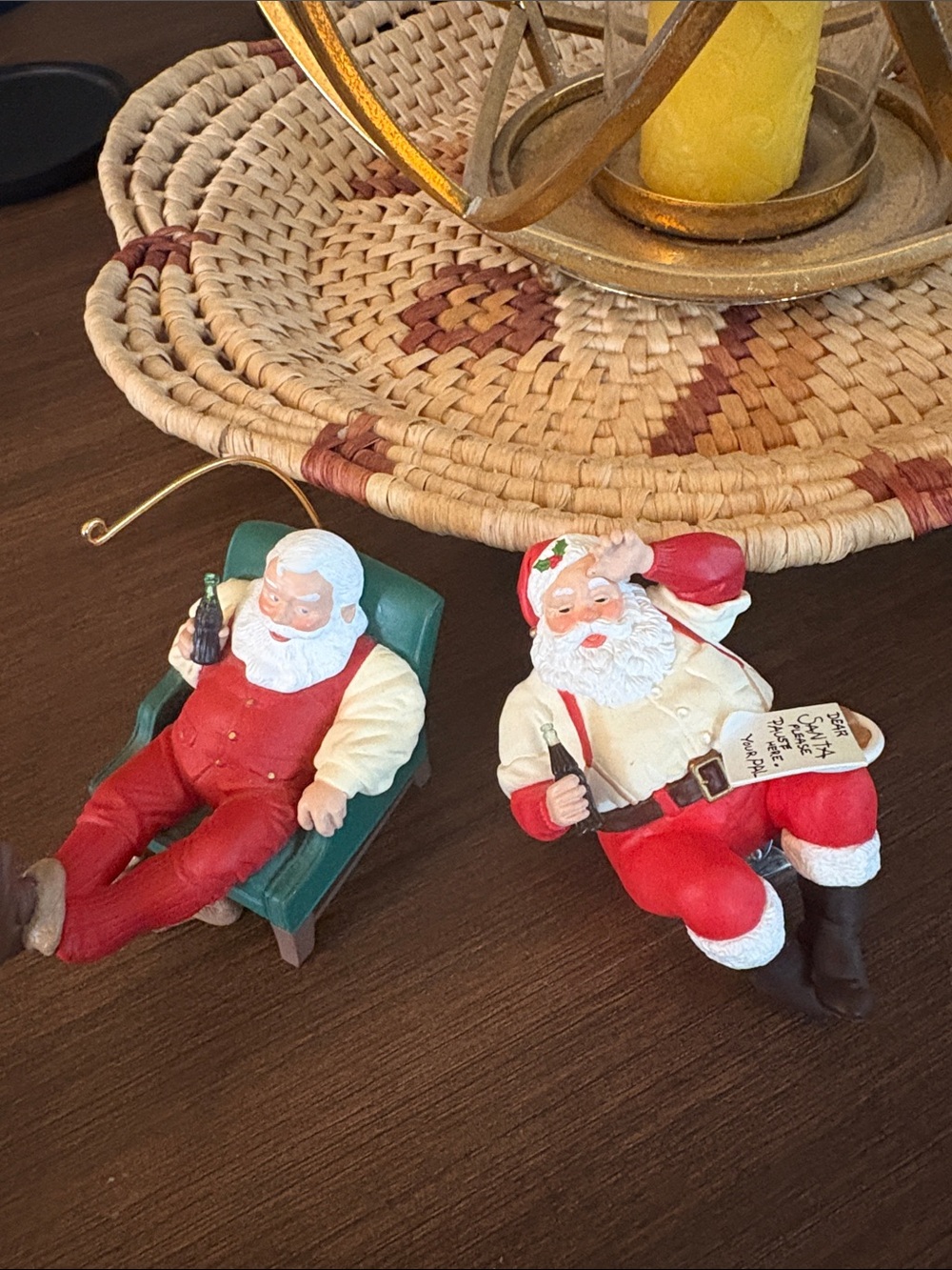 Holiday Santa Figurine Ornaments Set -Hallmark